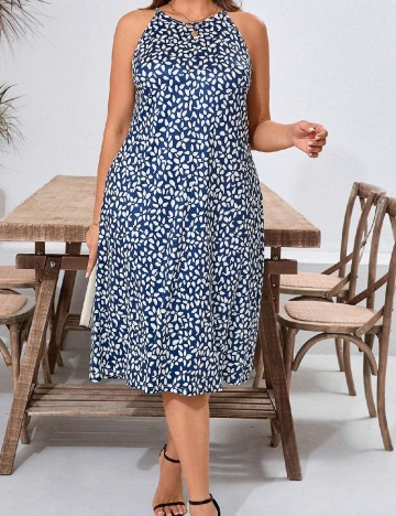 
						Rochie medie SHEIN CURVE, albastru