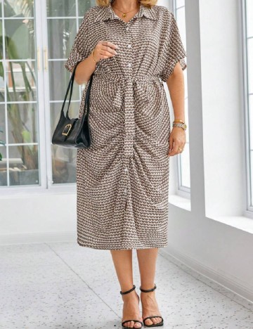 Rochie medie SHEIN CURVE, maro