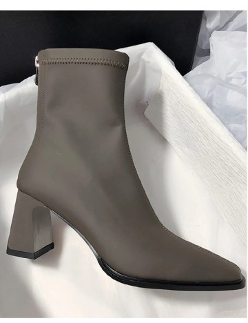 Botine SHEIN, verde inchis