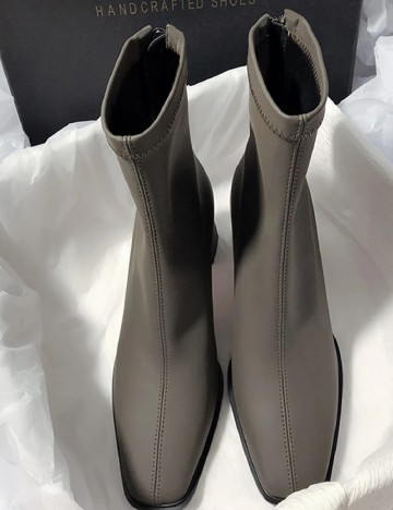 Botine SHEIN, verde inchis