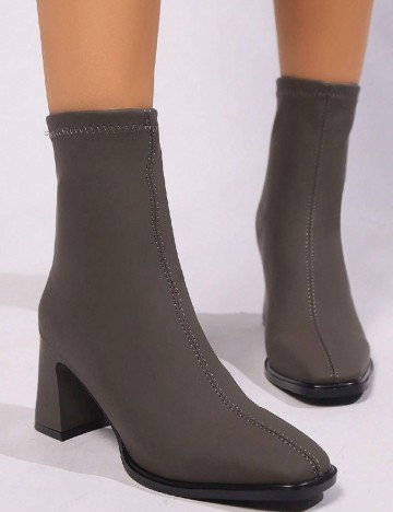 Botine SHEIN, verde inchis