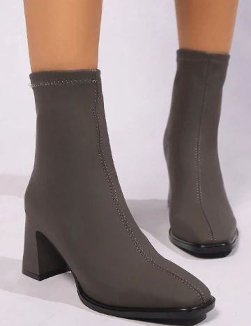 Botine SHEIN, verde inchis