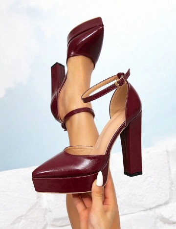 Pantofi SHEIN, visiniu