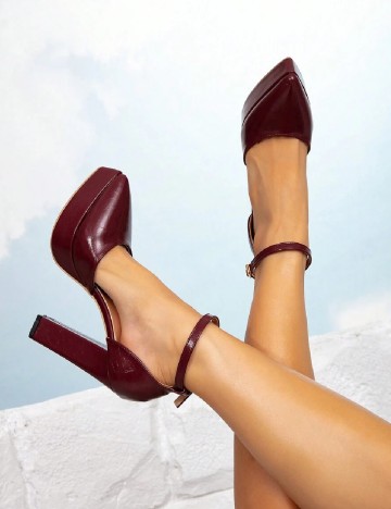 Pantofi SHEIN, visiniu