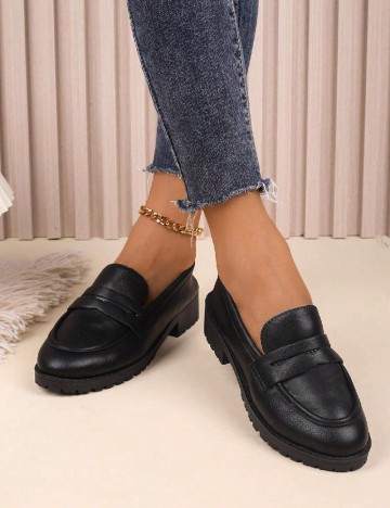 
						Mocasini SHEIN, negru
