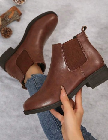 Botine SHEIN, maro