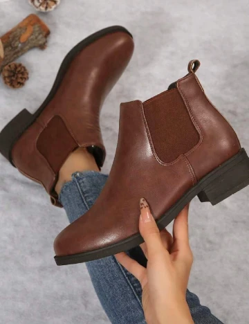 Botine SHEIN, maro
