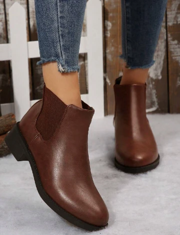 Botine SHEIN, maro