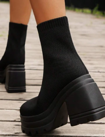 Botine SHEIN, negru
