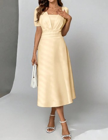 Rochie medie SHEIN, galben deschis