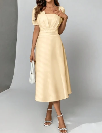 Rochie medie SHEIN, galben deschis