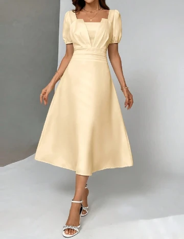 Rochie medie SHEIN, galben deschis
