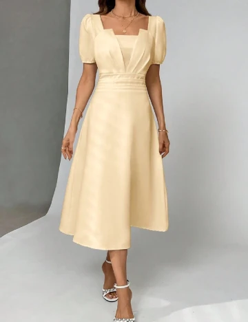 Rochie medie SHEIN, galben deschis