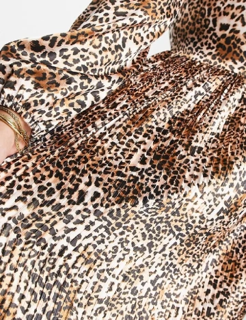 Rochie lunga Flounce London, animal print