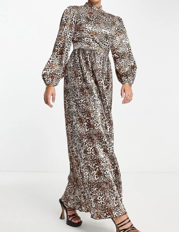 Rochie lunga Flounce London, animal print