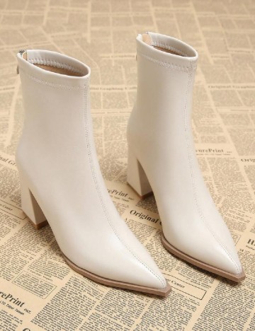 
						Botine SHEIN, ecru