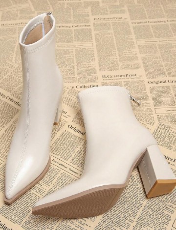 Botine SHEIN, ecru
