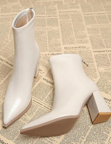 Botine SHEIN, ecru