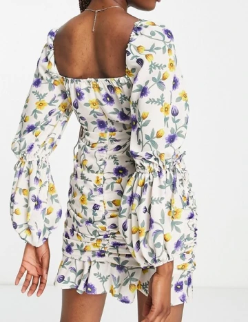Rochie scurta Lashes of London, floral print