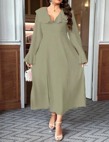 Rochie medie SHEIN CURVE, verde
