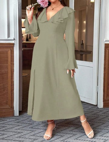 Rochie medie SHEIN CURVE, verde