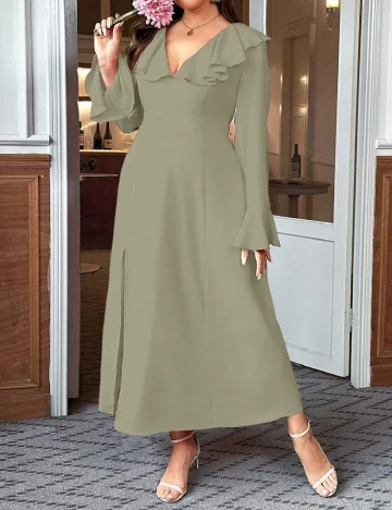 Rochie medie SHEIN CURVE, verde