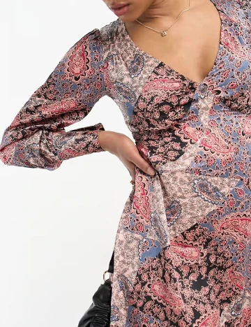Rochie scurta Violet Romance, mix culori