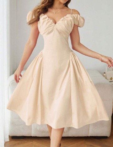 Rochie medie SHEIN, crem
