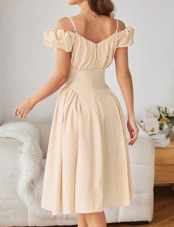 Rochie medie SHEIN, crem