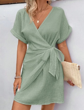 Rochie scurta SHEIN, verde