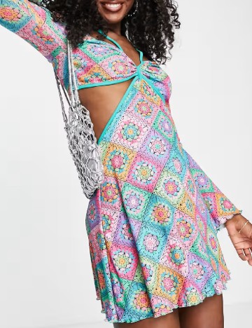 Rochie scurta Miss Selfridge, mix culori