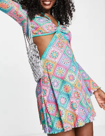 Rochie scurta Miss Selfridge, mix culori