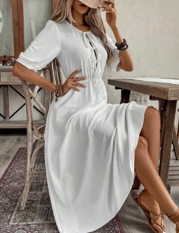 Rochie medie SHEIN, alb