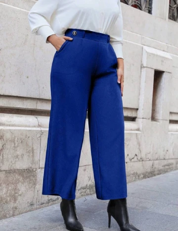 Pantaloni SHEIN CURVE, albastru