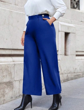 Pantaloni SHEIN CURVE, albastru
