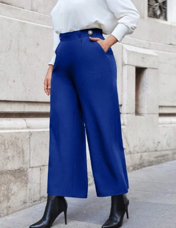 Pantaloni SHEIN CURVE, albastru