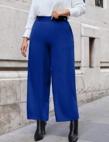 Pantaloni SHEIN CURVE, albastru