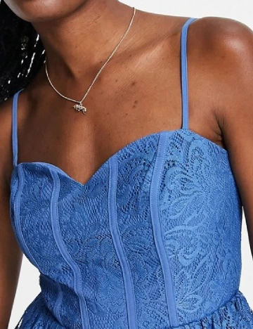 Rochie scurta Love Triangle, albastru