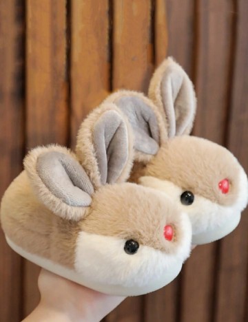 
						Papuci de Casa Shein Kids, crem