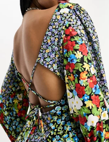 Rochie medie ASOS, floral print