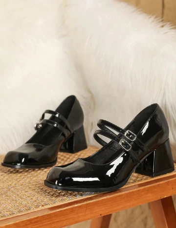 Pantofi Shein Kids, negru