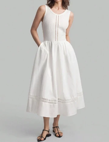 Rochie medie SHEIN, alb