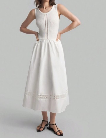 Rochie medie SHEIN, alb