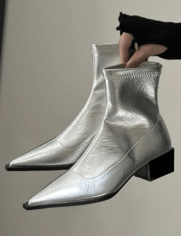 Botine SHEIN, argintiu