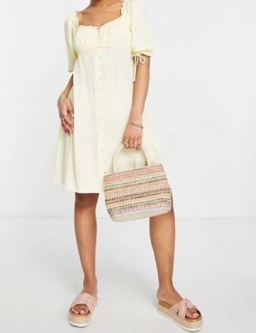 Rochie scurta Miss Selfridge, galben