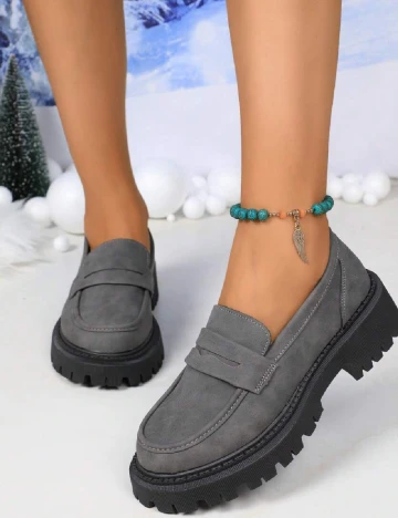 Mocasini SHEIN, gri Gri