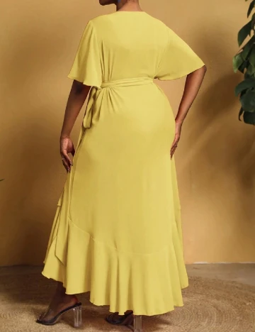 Rochie medie SHEIN CURVE, galben