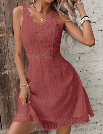 Rochie scurta SHEIN, roz pudra
