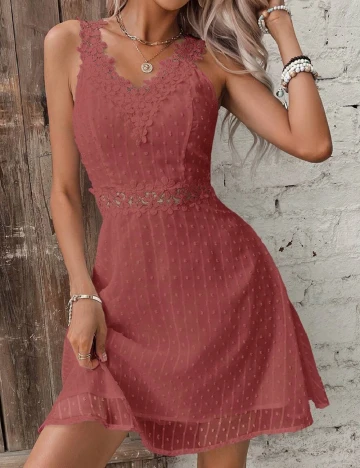 Rochie scurta SHEIN, roz pudra
