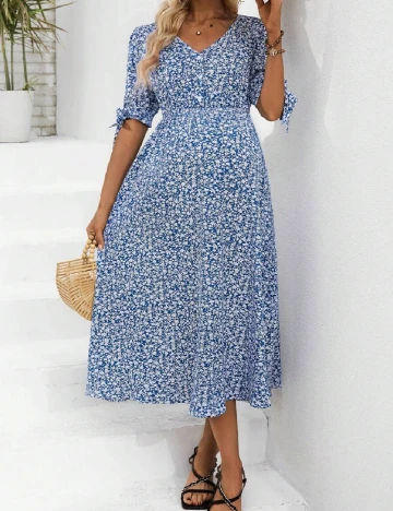 Rochie medie SHEIN Maternity, albastru